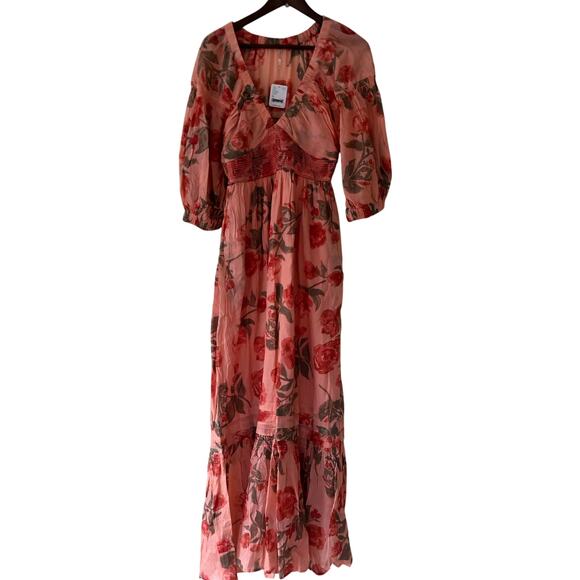 Free People Womens Golden Hour Maxi Dress Multicolor Size XS NWT - Picture 3 of 8